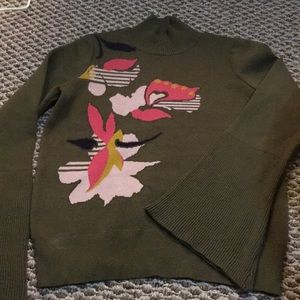 Anthropologie Flutter Sleeve Sweater